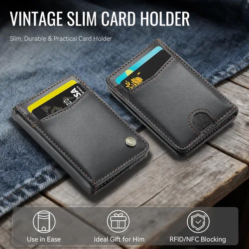 Miniatura 8 de Cartera delgada para hombre y mujer Me99, Negro, Minimalista
