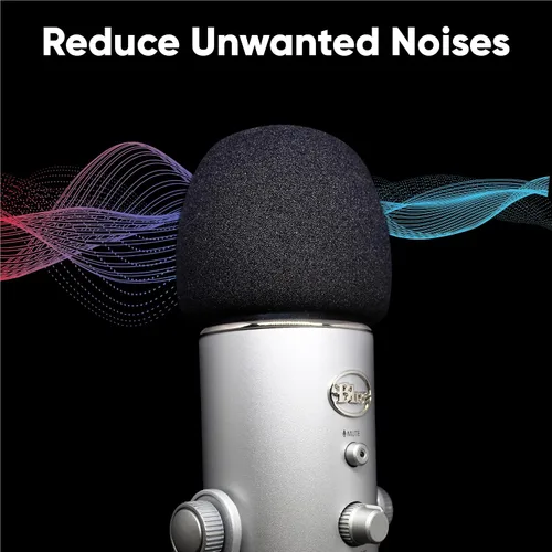 Miniatura 4 de Parabrisas de espuma para micrófono Blue Yeti – Cubierta de filtro Pop hecha de material de esponja de calidad que filtra la grabación no deseada