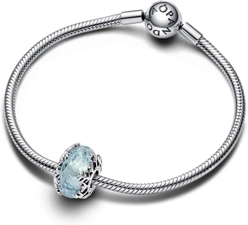 Miniatura 3 de Pandora Dije de Murano de copo de nieve azul