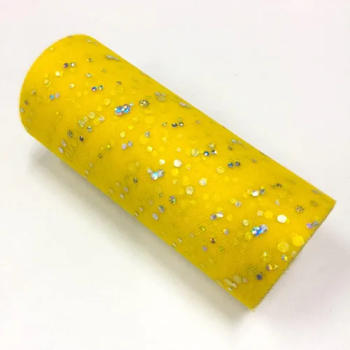 Miniatura 10 de Rollo de tul con lentejuelas con purpurina, decoración de boda, suministros de organza para fiestas de cumpleaños, carrete de tela, vestido tutú