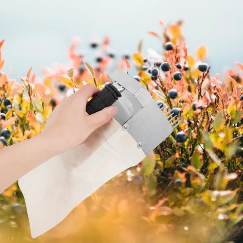 Miniatura 5 de Herramienta portátil para recoger arándanos con asa, rastrillo de bayas ligero para una eficiencia eficiente de arándanos, arándanos y más