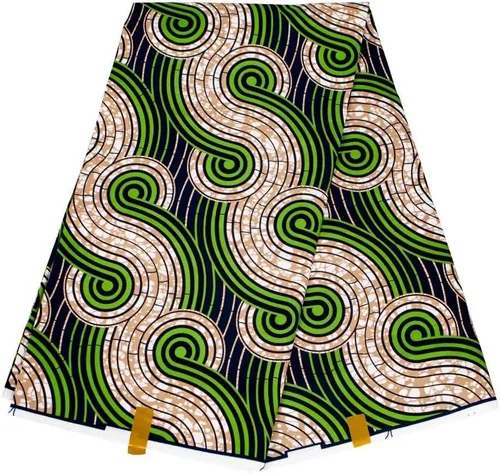 Miniatura 15 de BintaRealWax Tela Africana Ankara de Poliéster con Impresiones de Cera 6 Yardas de Tela Africana Tradicional para Vestido de Fiesta PL536
