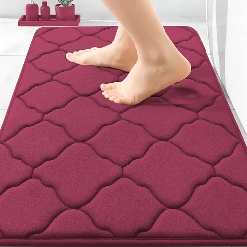 Miniatura 161 de OLANLY Alfombra de Baño de Espuma Viscoelástica de 24 x 16 pulgadas, Ultra Suave y Absorbente, Alfombras de Baño Antideslizantes, Cómodas, Lavables