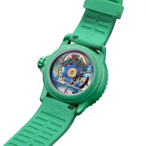 Miniatura 2 de Ocdin Correa de reloj de 0.866 in de repuesto para Blancpain X Swatch con llave hexagonal de liberación rápida de silicona compatible con Bioceramic