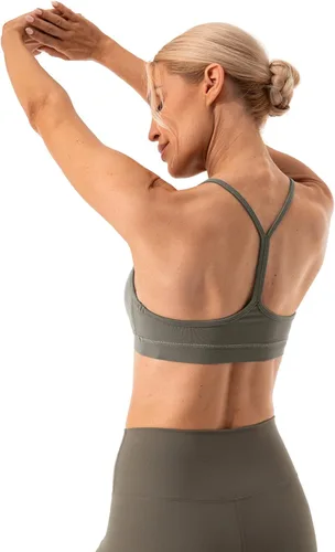 Miniatura 3 de Lavento Brasier deportivo con espalda en Y para mujer, tirantes delgados, acolchado de bajo impacto, para entrenamiento, yoga, tops