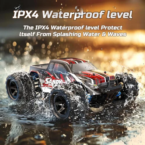 Miniatura 4 de DEERC Coche de control remoto de alta velocidad RC para niños y adultos, escala 1:16, 40 KM/H 4WD, camiones monstruo todoterreno, 2.4GHz, camiones