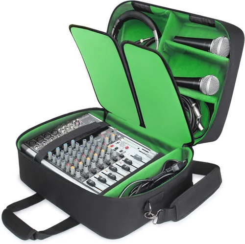 Miniatura 11 de USA Gear Bolsa de viaje para mezclador de DJ para Yamaha MG10XU, MG06X, Mackie Mix8 de 8 canales, Behringer Xenyx Q502USB, adaptadores, auriculares
