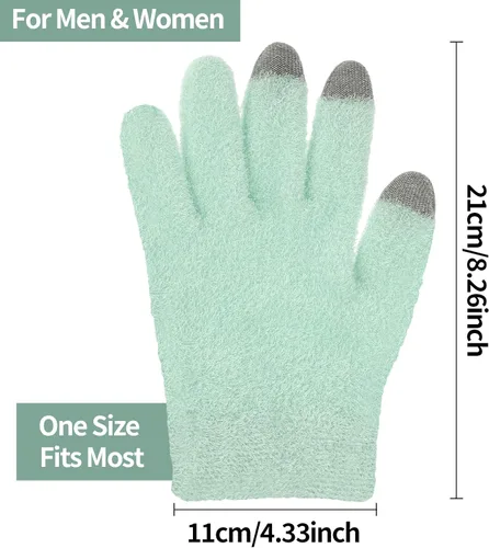 Miniatura 7 de Guantes de spa para manos secas, guantes hidratantes durante la noche con buen forro, guantes hidratantes para pantalla táctil para mujeres