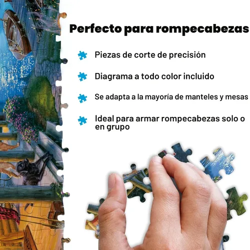 Miniatura 4 de Buffalo Games - Darrell Bush - Moonlight Lodge - Rompecabezas de 1000 piezas, azul