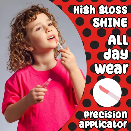 Miniatura 4 de Miraculous Zag Heroez Lipgloss Collection - Juego de 7 brillos labiales con emocionantes sabores de frutas y aplicador de precisión tubos de brillo
