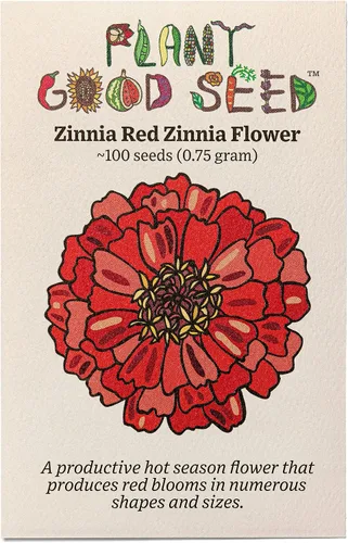Miniatura 7 de Plant Good Seed Organic Benary's - Semillas gigantes de zinnia de coral para plantar: flor cortada para clima cálido, flores apiladas doble, paquete