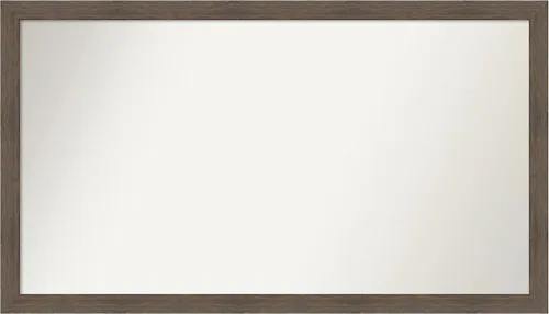 Miniatura 46 de Amanti Art Espejo de pared personalizado no biselado (24 x 27 pulgadas), marco estrecho de nogal chipre - varios tamaños personalizados - Espejo