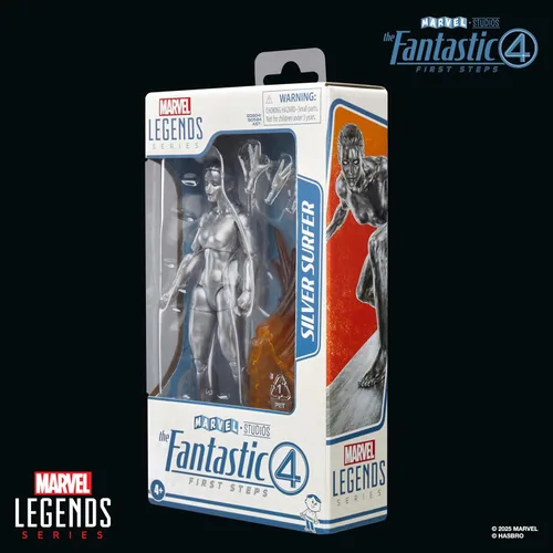 Miniatura 12 de Serie Marvel Legends Silver Surfer, La Primera Película de Los Cuatro Fantásticos: Figura de acción coleccionable de 6 pulgadas