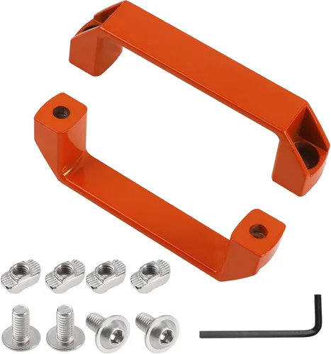 Miniatura 8 de Manija rectangular de aleación de aluminio para perfil de extrusión de aluminio estándar europeo de 30 series (negro)