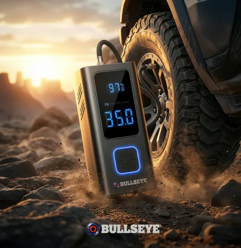 Miniatura 9 de Bullseye Pro - Inflador de neumáticos portátil Pocket Air Pro, compresor de aire para neumáticos, bolas, inflables, apagado automático, se infla