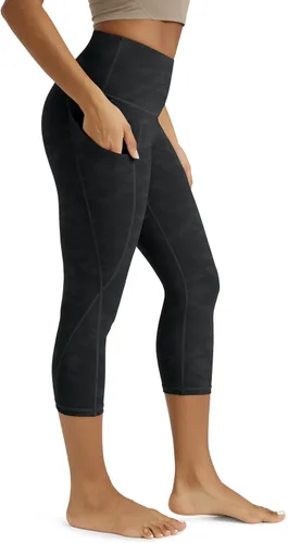 Miniatura 33 de ODODOS - Leggings capri de cintura alta para mujer con bolsillos, control de abdomen, no se transparentan, para entrenamiento atlético, running