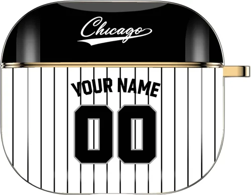 Miniatura 4 de Funda personalizada con nombre y número para AirPods Pro de 3ª generación Pro 2 (2019, 2021, 2022) con llavero personalizado, regalo para fanáticos