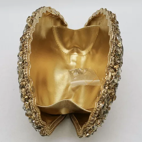 Miniatura 8 de Boutique De FGG Bolsos de noche de flores y embragues para mujer, bolsos formales de diamantes de imitación, bolsos de mano de cristal de boda