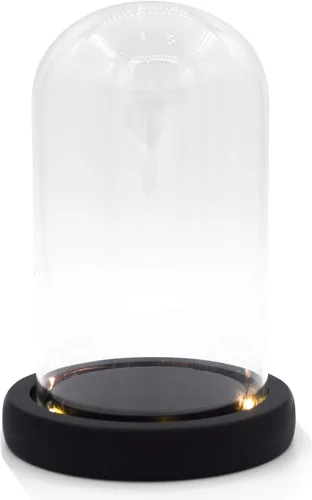 Miniatura 14 de Vitrina de béisbol con base de luz LED negra, soporte de béisbol de cúpula de cristal, estuche de pelota de juego para pelotas de béisbol