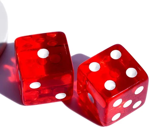 Miniatura 3 de Juego de 10 dados de 0.630 in de 6 caras D6 RPG D&D transparente rojo + bolsa
