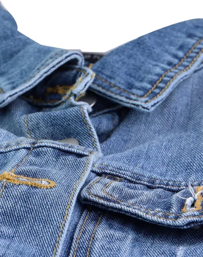 Miniatura 5 de Allegra K Chaleco de mezclilla sin mangas con botones para mujer, chaleco largo casual de mezclilla