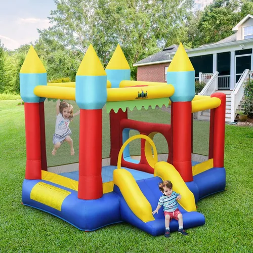 Miniatura 6 de BOUNTECH Casa inflable de rebote para niños de 5 a 12 años, para fiestas en interiores y exteriores, con área de salto, piscina de bolas, castillo