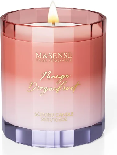 Miniatura 14 de M&SENSE Velas perfumadas de rosa para el hogar - 10.6 oz 60 horas de combustión, cera de soja natural con aroma floral para novia, vela de Rosa