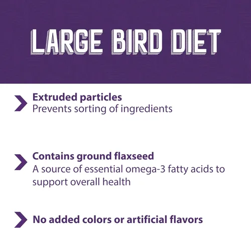 Miniatura 4 de Mazuri Alimento nutricionalmente completo para aves grandes Bolsa de 3 libras (3 libras)