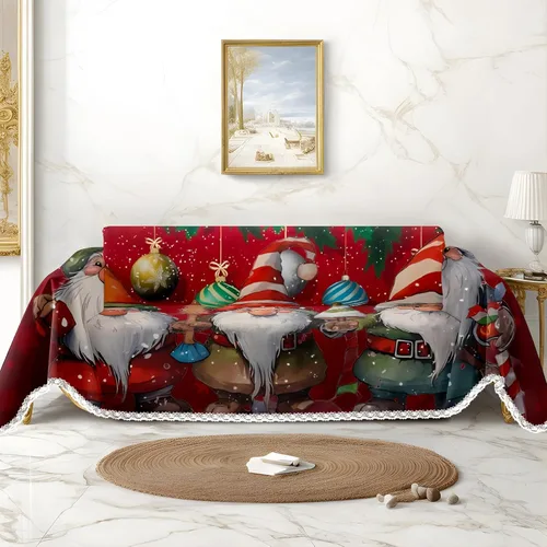 Miniatura 13 de Funda de sofá con estampado de muñeco de nieve de Navidad, fundas de sofá para sillón, funda resistente a las manchas, protector universal de muebles