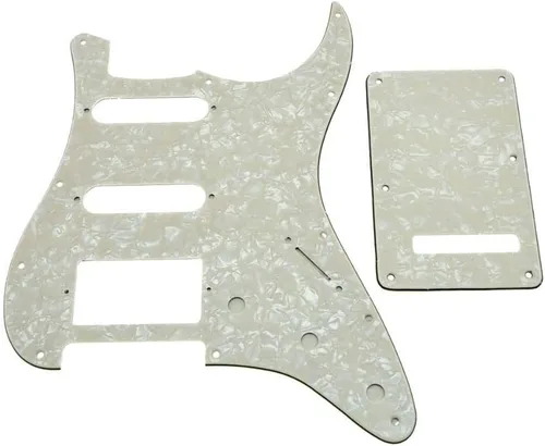 KAISH - Guardabarros de 11 agujeros estilo ST/Strat, HSS, con placa trasera ST y cubierta de trémolo para Stratocaster/Strat, fabricado en EE.
