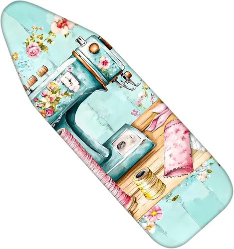 Miniatura 9 de Nuxovilar Maniquí de Costura Vintage y Funda para Tabla de Planchar con Patrón Floral, 15×54 pulgadas, Se Adapta a la mayoría de Tablas Estándar