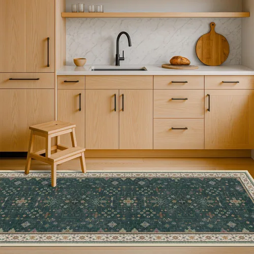 Miniatura 149 de Alfombra Boho Negra para Sala de Estar - Alfombra de Área Lavable de 10x14 Pies, Alfombras de Comedor para Debajo de la Mesa, Alfombra Suave de Pelo