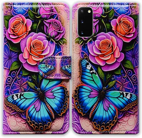 Miniatura 31 de Bcov Funda para Galaxy S20 5G, diseño de pájaro negro y verde con tapa para Samsung Galaxy S20 5G