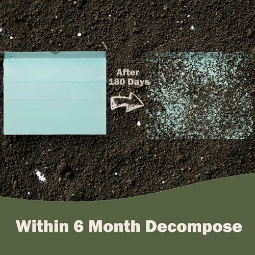 Miniatura 2 de Bolsas de basura compostables con asa compostable de 4 galones con cordón extra grueso de 0.78 mils, bolsas de desechos de compost de comida con US