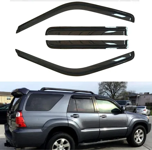 Miniatura 2 de Juego de 4 protectores de lluvia originales, deflectores de ventana de montaje exterior, viseras laterales de buen aspecto compatibles con Toyota
