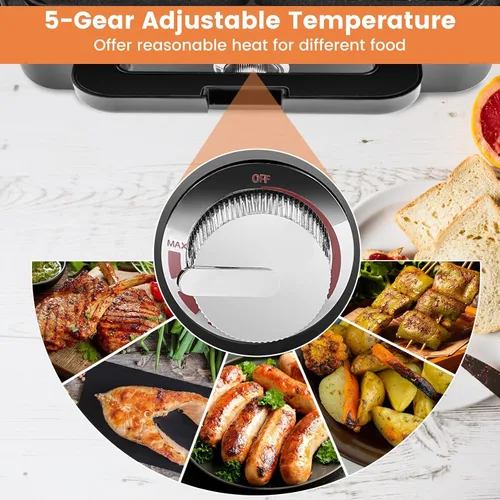 Miniatura 6 de BECOMFORT Máquina de gofres 3 en 1, prensa de sándwich con 3 placas antiadherentes extraíbles, luces indicadoras, mango de tacto frío, sandwich
