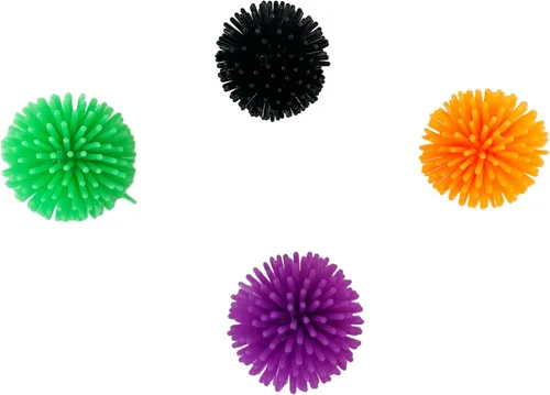 Miniatura 2 de Funiverse Paquete de 50 bolas de puercoespín coloridas brillantes para Halloween, bola de púas de 1.25 pulgadas, ideal para cualquier época del año