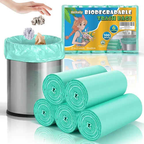 Miniatura 12 de Bolsas de basura pequeñas de 4 galones, bolsas de basura para baño, cocina, oficina, forros transparentes para cestas de basura para arena de gatos