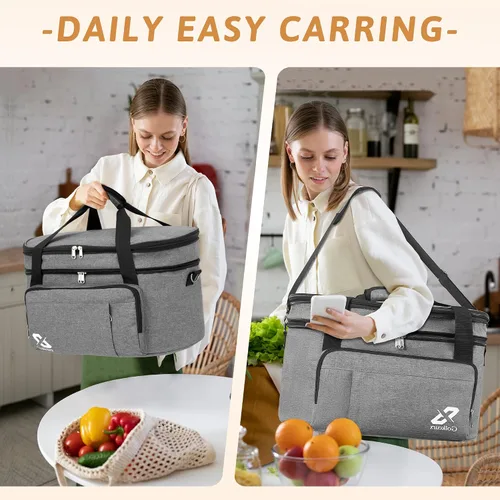 Miniatura 6 de Bolsa para olla de cocción lenta de doble capa Golkcurx para ollas ovaladas CrockPot de 6-8 cuartos y modelos Hamilton Beach, con correa ajustable