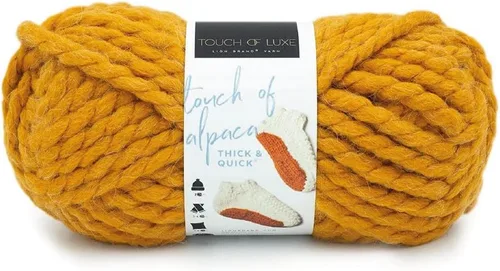 Miniatura 6 de Lion Brand Yarn Touch of Alpaca - Ovillo de lana grueso y rápido para tejer, ganchillo y manualidades, 1 unidad, calabaza