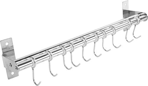 Miniatura 9 de ASkinds Estante colgante para utensilios de acero inoxidable para colgar en la pared, soporte para tapa de olla, organizador de almacenamiento