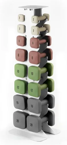 Miniatura 65 de WeGym SafeGrip Square Dumbbells with Anti Slip Handles, Aesthetic Free Weights for Home Workouts, Stable Design Prevents Rolling during Floor