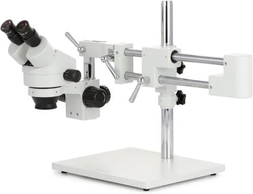 Miniatura 7 de AmScope SM-4BZ-80S Microscopio de zoom estéreo binocular profesional, ocular WH10x, aumento de 3.5X-90X, objetivo de zoom 0.7X-4.5X, anillo de luz
