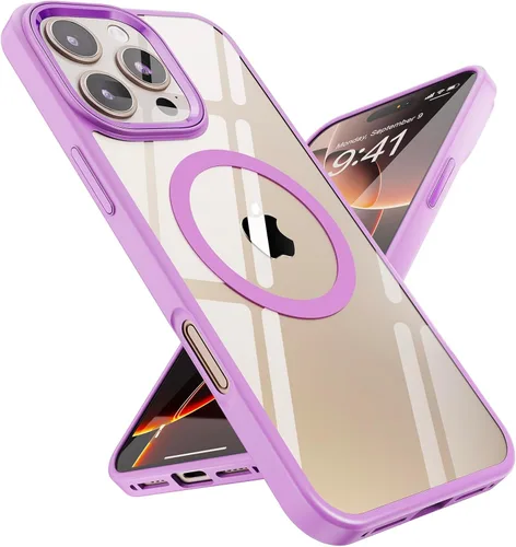 Miniatura 55 de SUCGLES Funda para iPhone 13 Pro Max con MagSafe, imán ultra fuerte N56, protección contra caídas de 12 pies, antiamarilleo, funda magnética