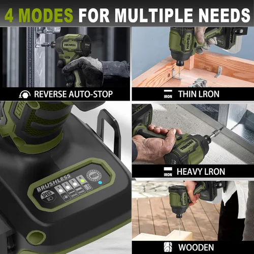 Miniatura 6 de Destornillador de impacto inalámbrico (solo herramienta) compatible con batería Makita de 18 V, hasta 2300 In-lbs sin escobillas Destornillador