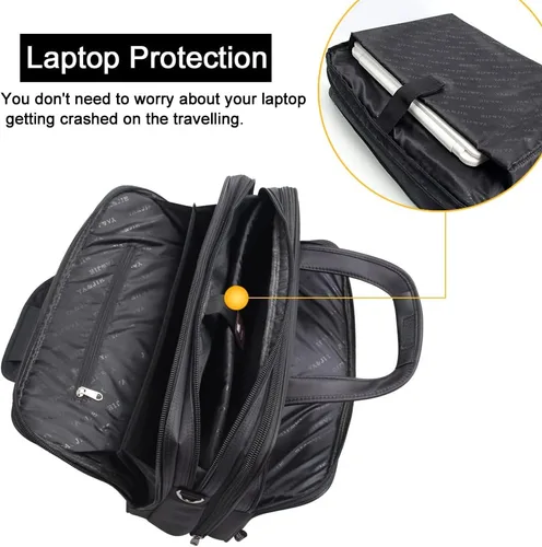 Miniatura 7 de Maletines grandes para hombres bolsa de lona de 15.6 pulgadas 17 pulgadas 19 pulgadas portátil caso trabajo bolsas oficina mensajero