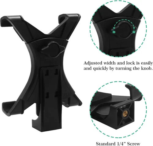 Miniatura 5 de LINKCOOL Adaptador universal de trípode para tablet, para iPad/Air/Mini, Samsung Galaxy Tab, Nexus y la mayoría de las tabletas, compatible