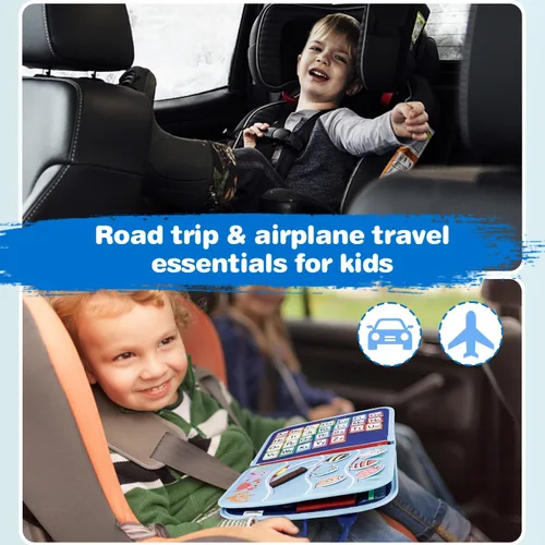 Miniatura 6 de JHkim Busy Board - Juguetes Montessori para niños y niñas de 1, 2, 3, 4 años Regalos, juguete sensorial para niños pequeños de 1 a 3 años, Azul