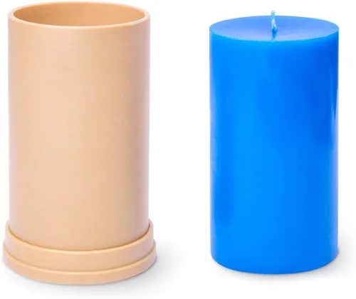 Moldes de vela para hacer velas en forma de cilindro – Altura: 5.1 in, Ancho: 2.7 in – Moldes de cera para manualidades – Moldes de cera para velas
