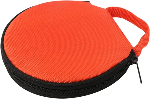 Miniatura 2 de Estuche de almacenamiento para CD/DVD, organizador portátil con cremallera redonda Oxford para CD/DVD, para automóvil, hogar, oficina, viajes (beige)